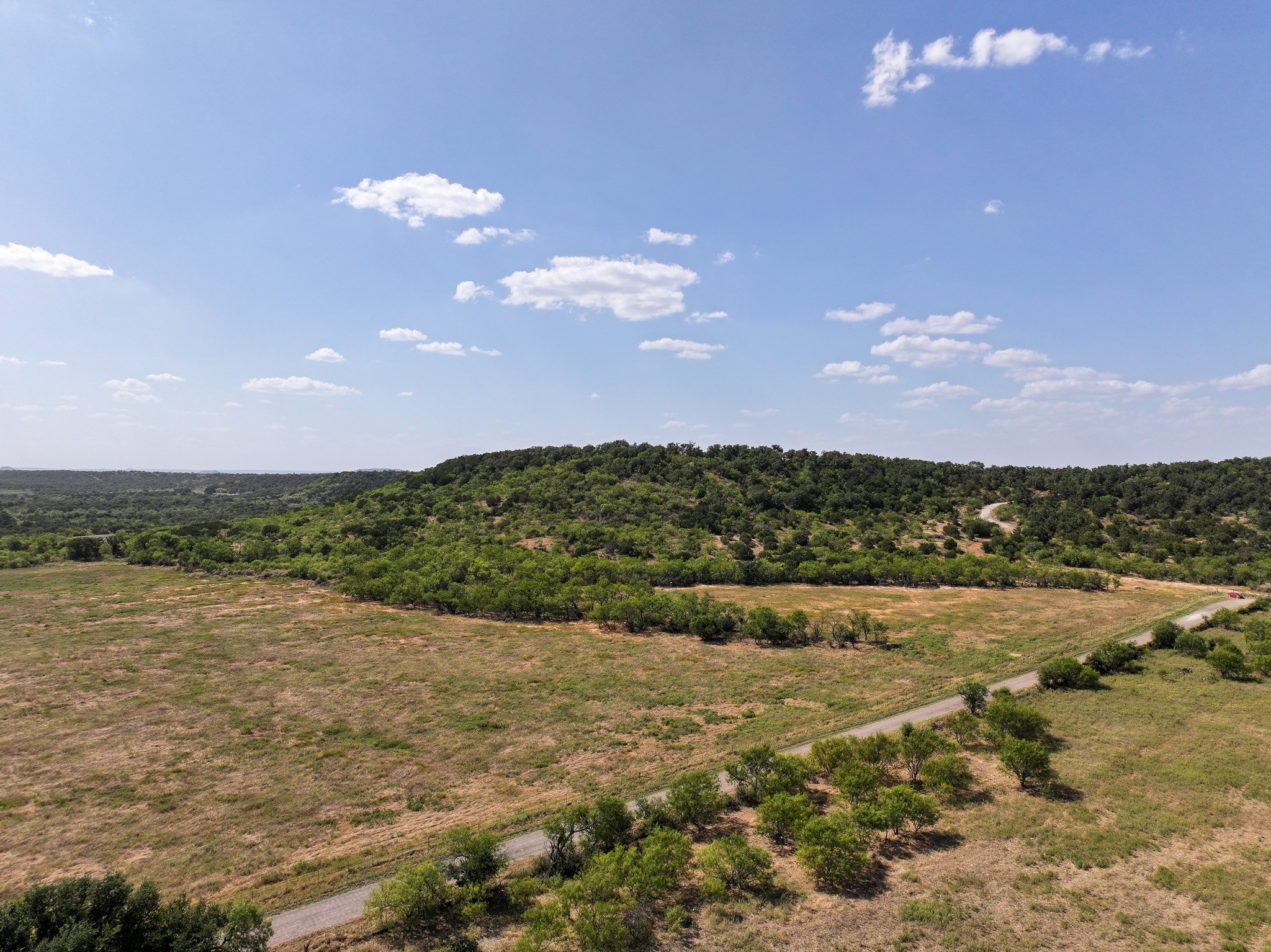 Open pasture and wooded hillside