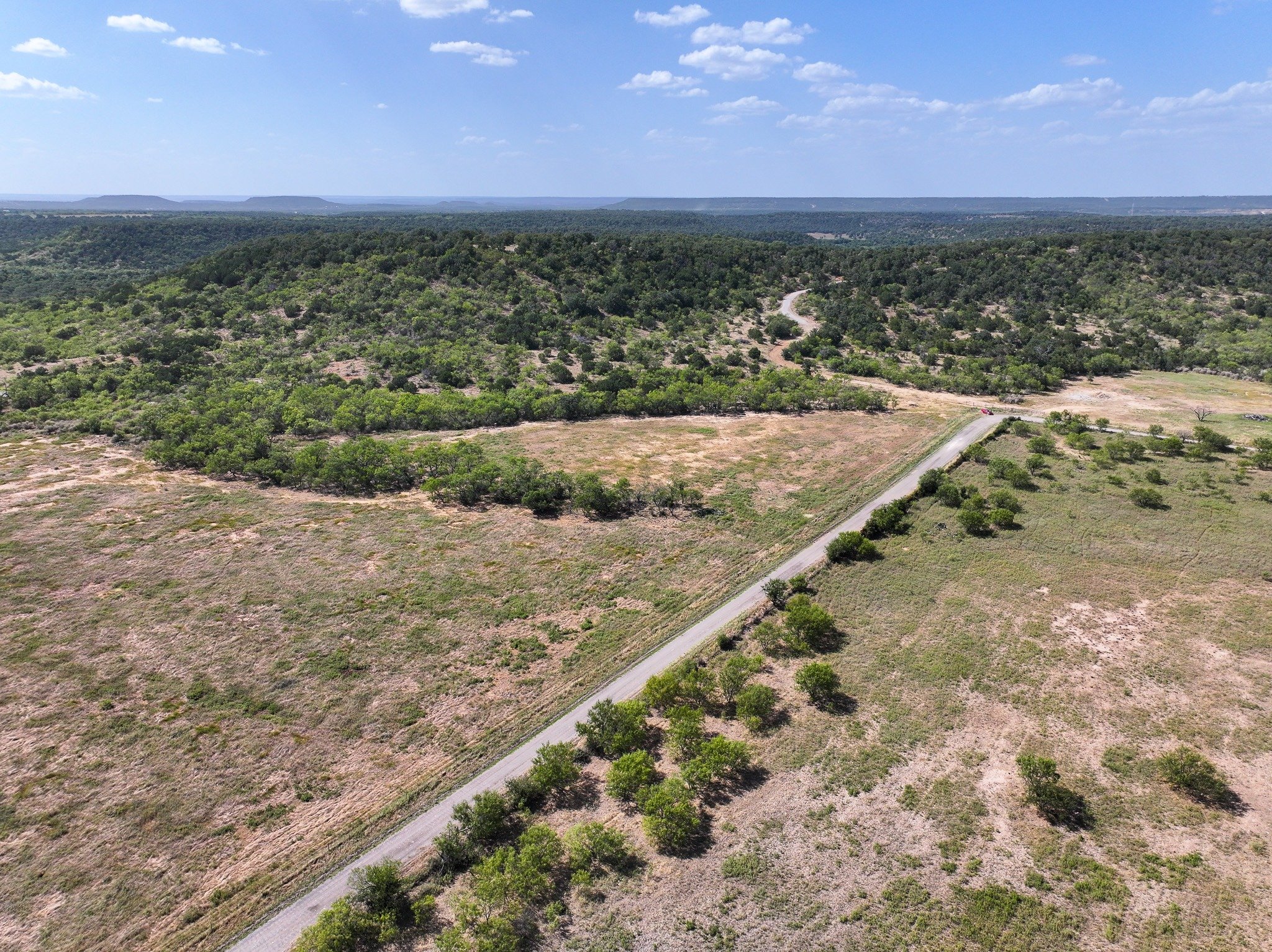 Aerial road view