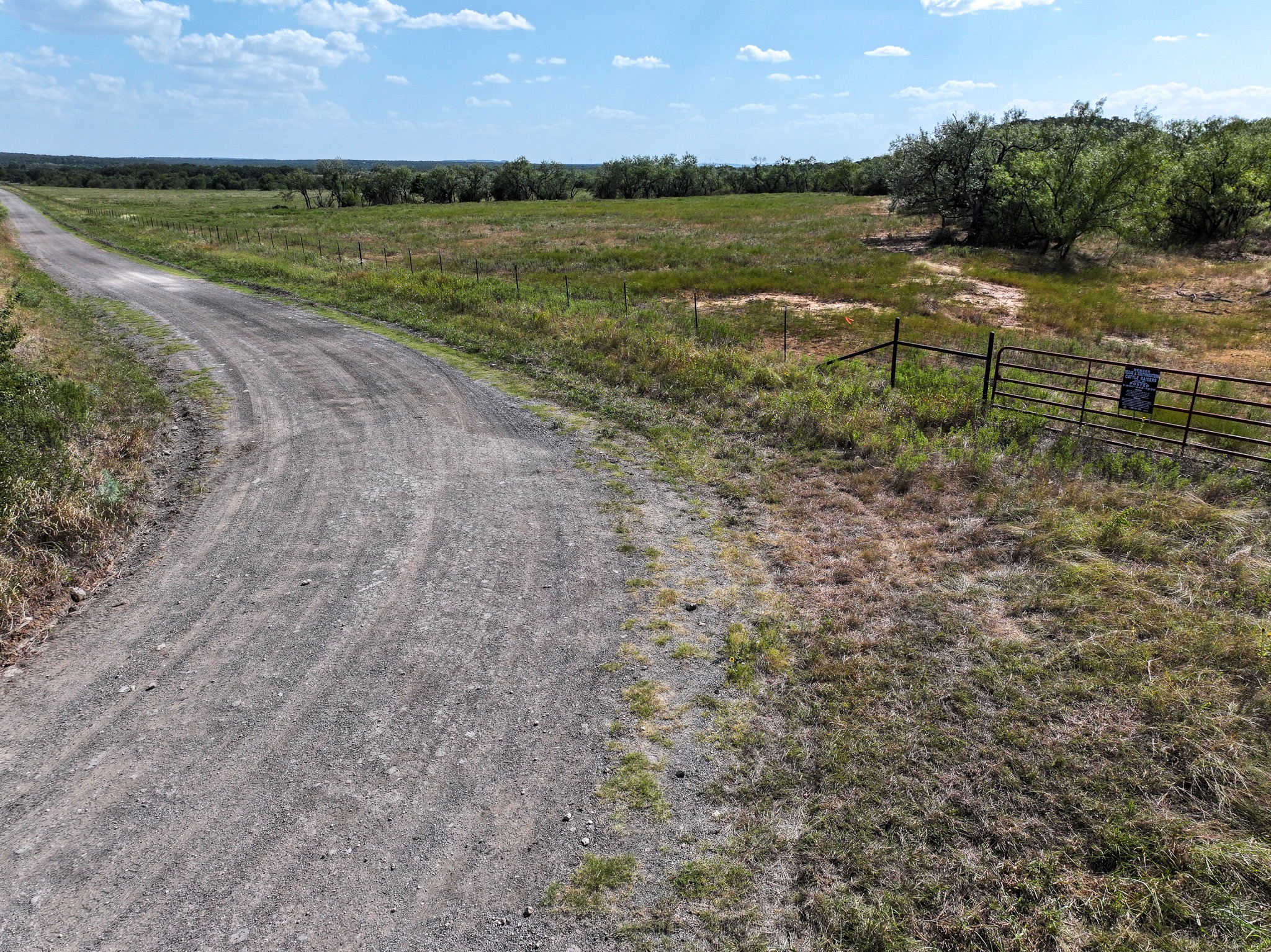 Road and gate view.