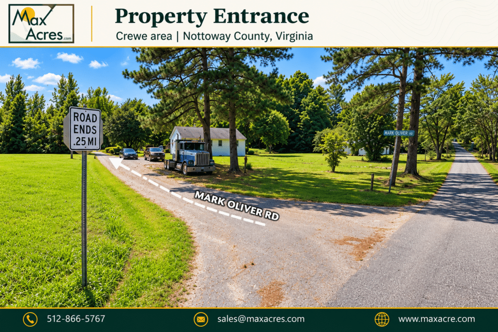 Property Entrance on Mark Oliver Road